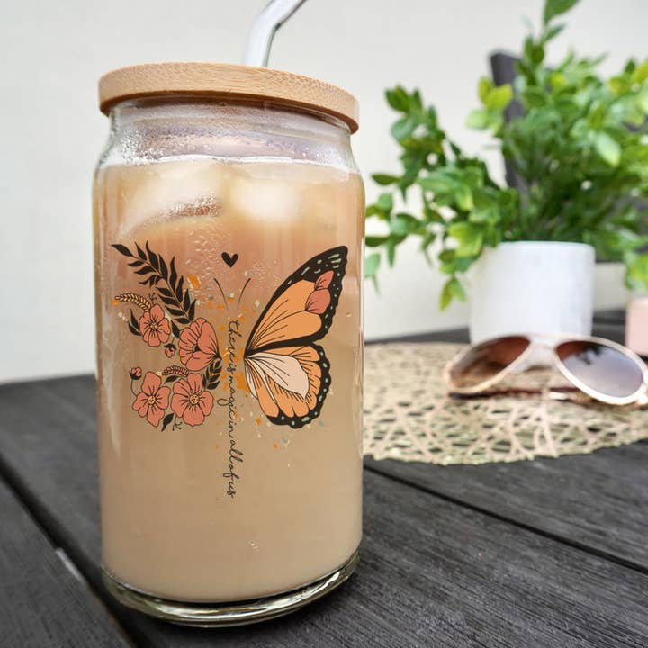 There is Magic in All of Us 16oz Glass Can for wholesale by Mountain Laurel Designs Co