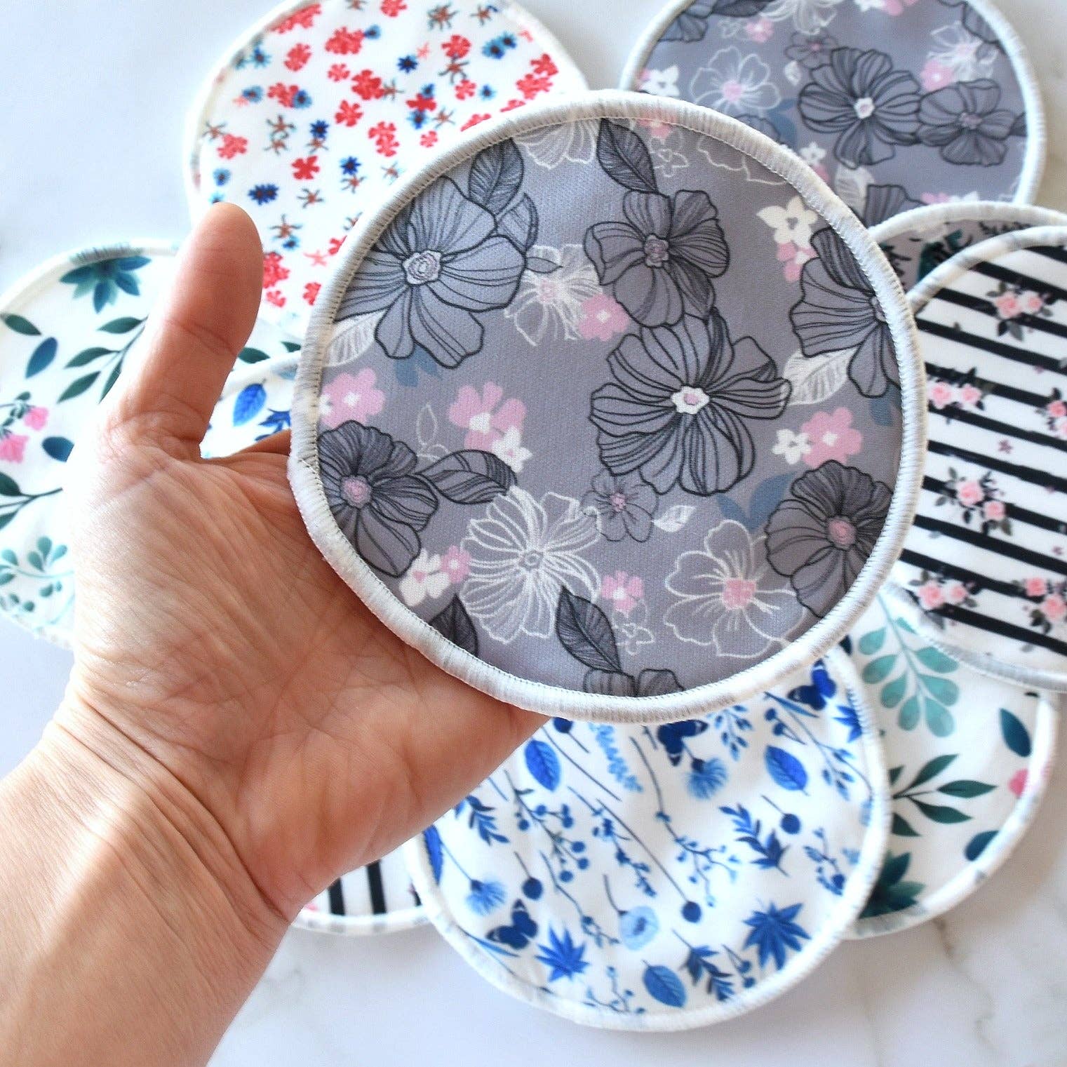 Eco Baby Planet - Wholesale Nursing Pillow/Pad - Maternity - Reusable Breast Pads (12 Pack) - Washable Organic Bamboo Nursing Pads (Fabric Pouch + Laundry Bag included)2