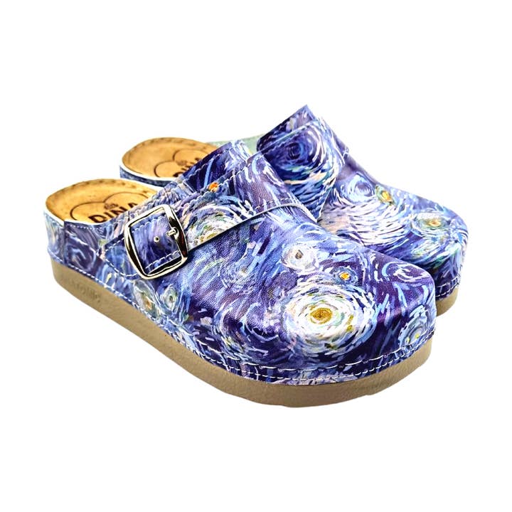 Pu Träskor Med Mjuk Fotbädd - Van Gogh Starry Night för wholesale av TRAAGOODS.COM
