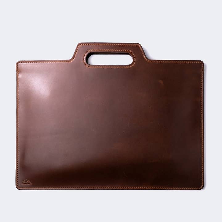 Flat Design Leather Portfolio for wholesale by Roarcraft