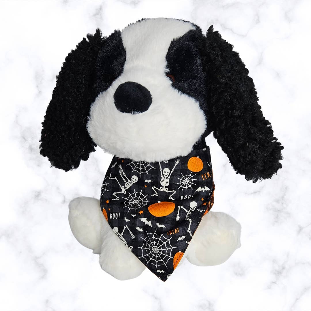 Barkriffic - Vente Bandana – chien - Bad to the Bone//Bandana à clipser pour Halloween