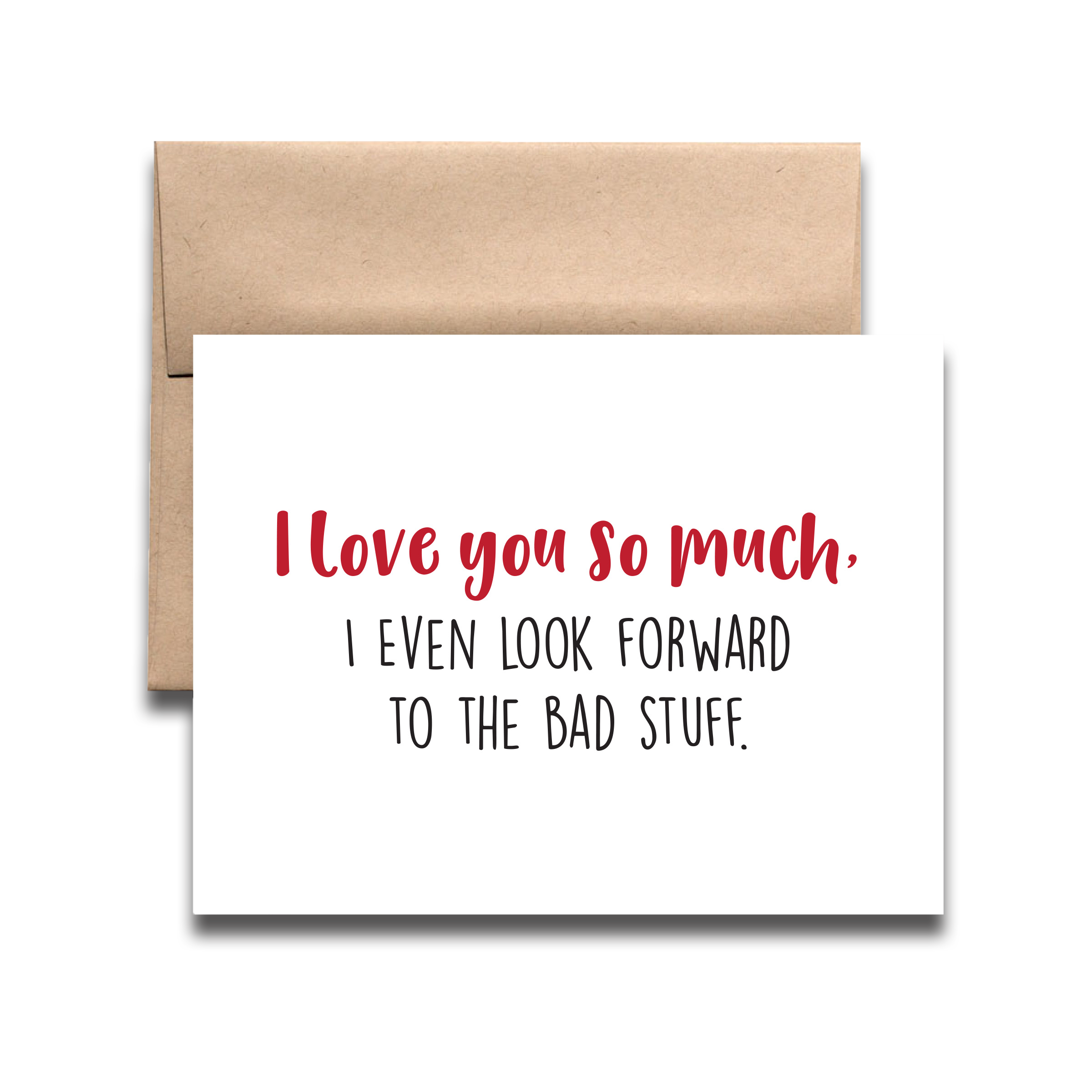 REMOVED BRAND - Wholesale Love Card - Bad Stuff Greeting Card0