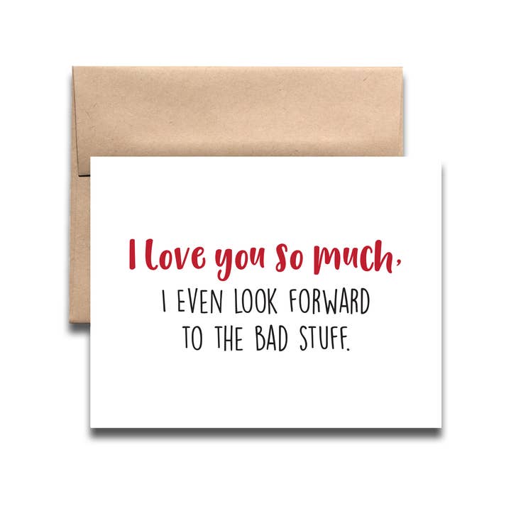 REMOVED BRAND - Wholesale Love Card - Bad Stuff Greeting Card