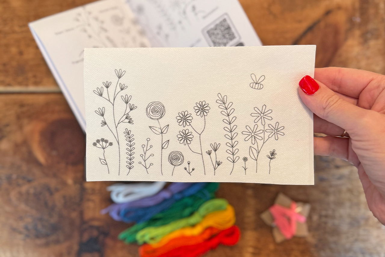 Chasing Threads – wholesale Embroidery/cross-stitch supplies – Stick & Stitch Your Flowers - Embroidery Kit1