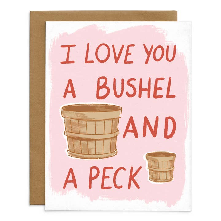 Bushel And A Peck Card for wholesale by Starfangled Press