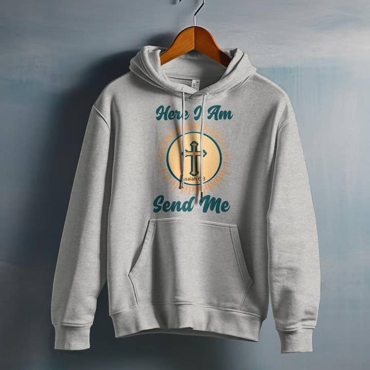 FreakyTeeFactory - Wholesale Screen Printed T-Shirt - Women's - Christian T-Shirt Here I Am Send Me, Isaiah 6 8 Scripture Tee, Religious Gift, Faith-Based Clothing, Unisex Bible Verse Shirt8