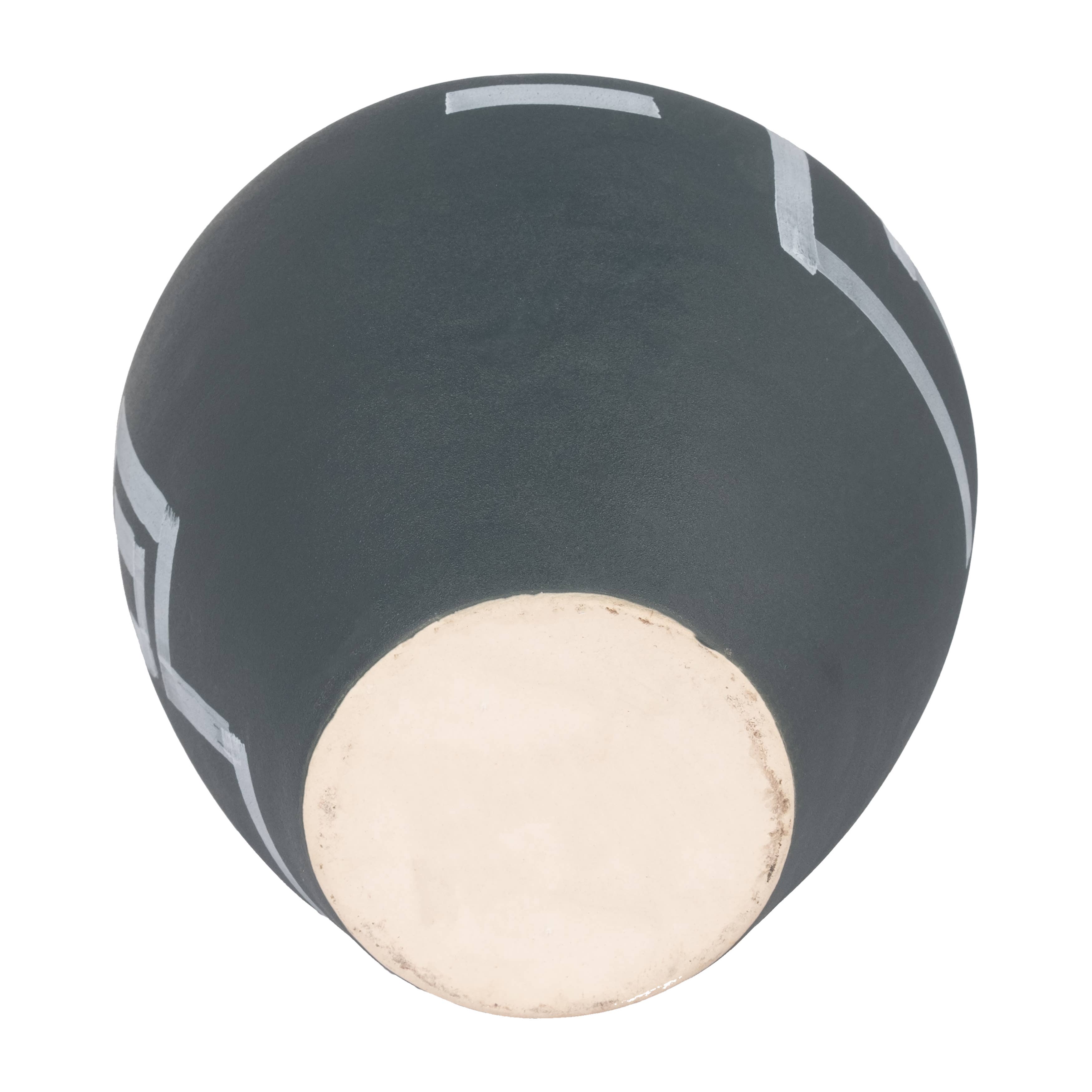 Sagebrook Home - Wholesale Vase - Decorative Vase - Gray Ceramic Painted Aztec Jug, 12 in.10