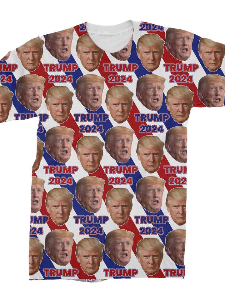 Trump 2024 All Over Print T-Shirt for wholesale by Subliworks