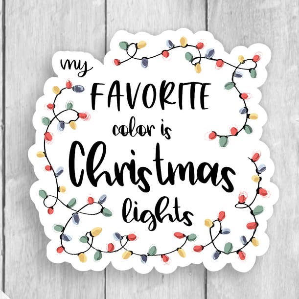 Christmas Lights Vinyl Sticker for wholesale by Expression Design Co