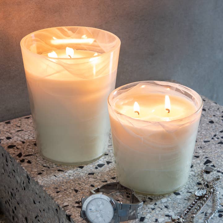 Vela perfumada blanca nublada para venta al por mayor de .AVPV. Studio