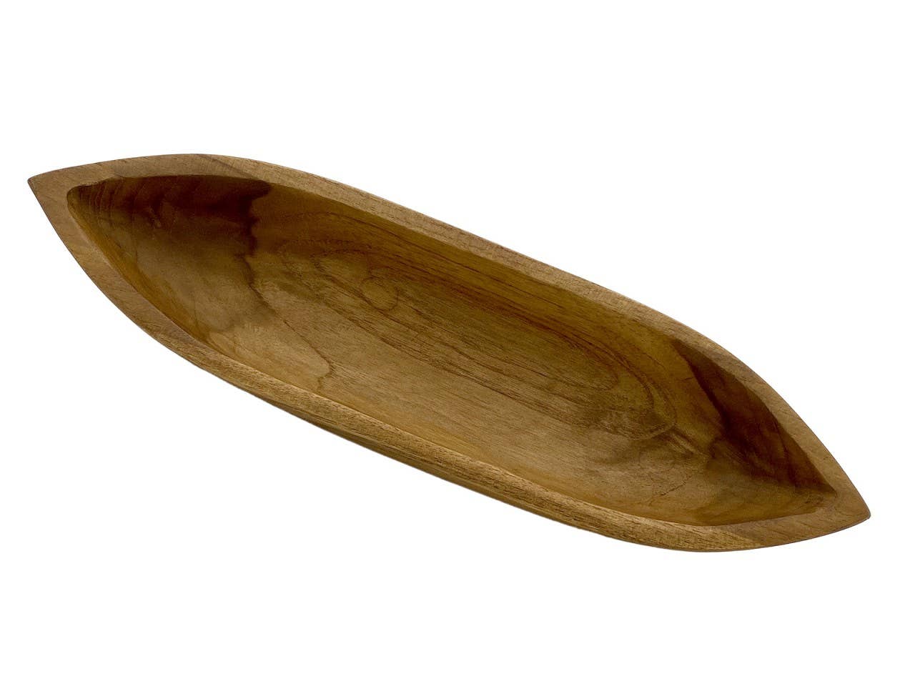 Voglrieder - Wholesale Decorative Plate/Dish/Bowl - Unique teak bowl 45X13Cm boat-shaped  4
