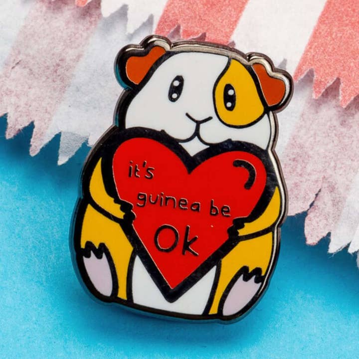 Guinea Pig Mental Health Pin for wholesale by Innabox Ltd