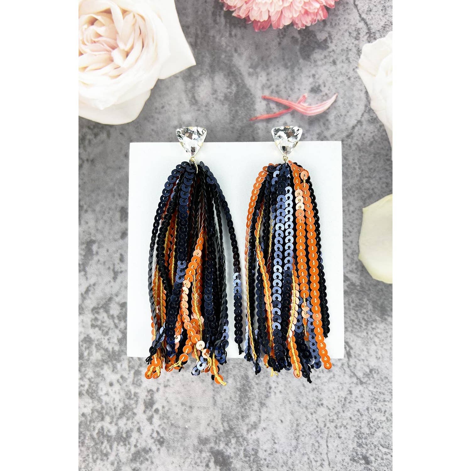 JHP Collection - Wholesale Dangle Earrings - GAME DAY SHINNY DROP SPORTS SEQUINS POST EARRINGS3