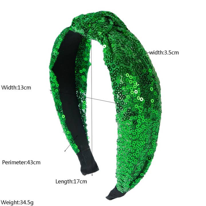 ACCITY - Wholesale Fashion Headband - Women's - Red Green Xmas Headband Sequin Party Accessory_CWAJE058783