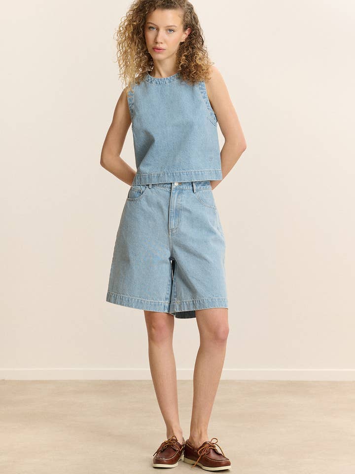 Denim Bermuda - VOSGES for wholesale by Garance Paris