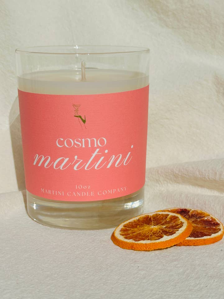 Stor 10 oz. Cosmo Martini ~ Sojablandningsljus för wholesale av Martini Candle Co.
