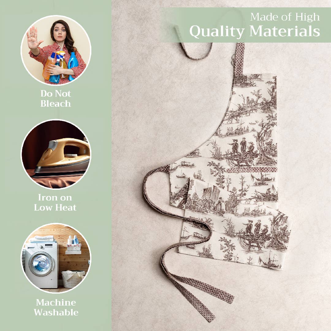 Maison d'Hermine - Design in Every Thread - Wholesale Apron - Apron 100% Cotton - Everyday Cooking - Calais - Charcoal2