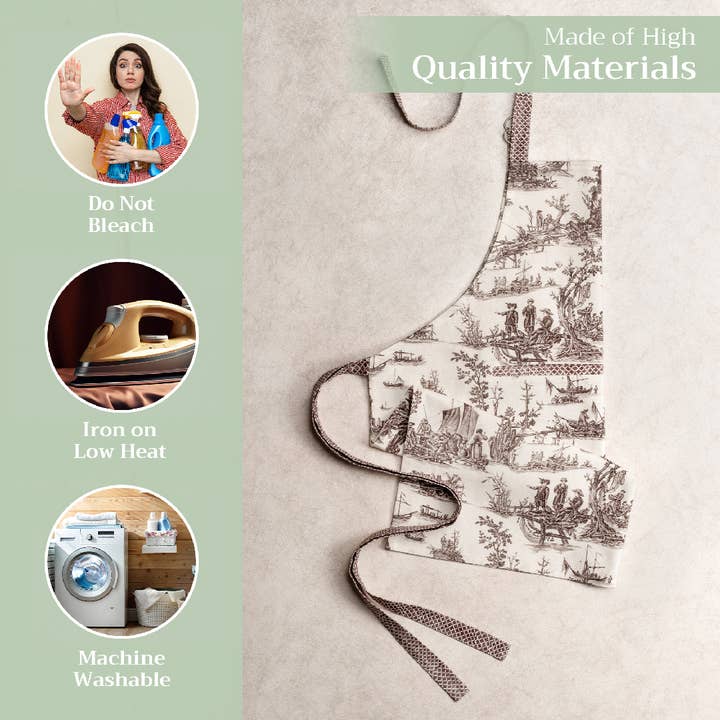 Maison d'Hermine - Design in Every Thread - Wholesale Apron - Apron 100% Cotton - Everyday Cooking - Calais - Charcoal2