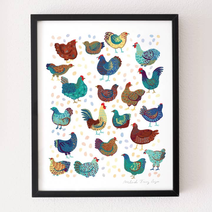 Chicken Crew Print for wholesale by Party Mouse Studio