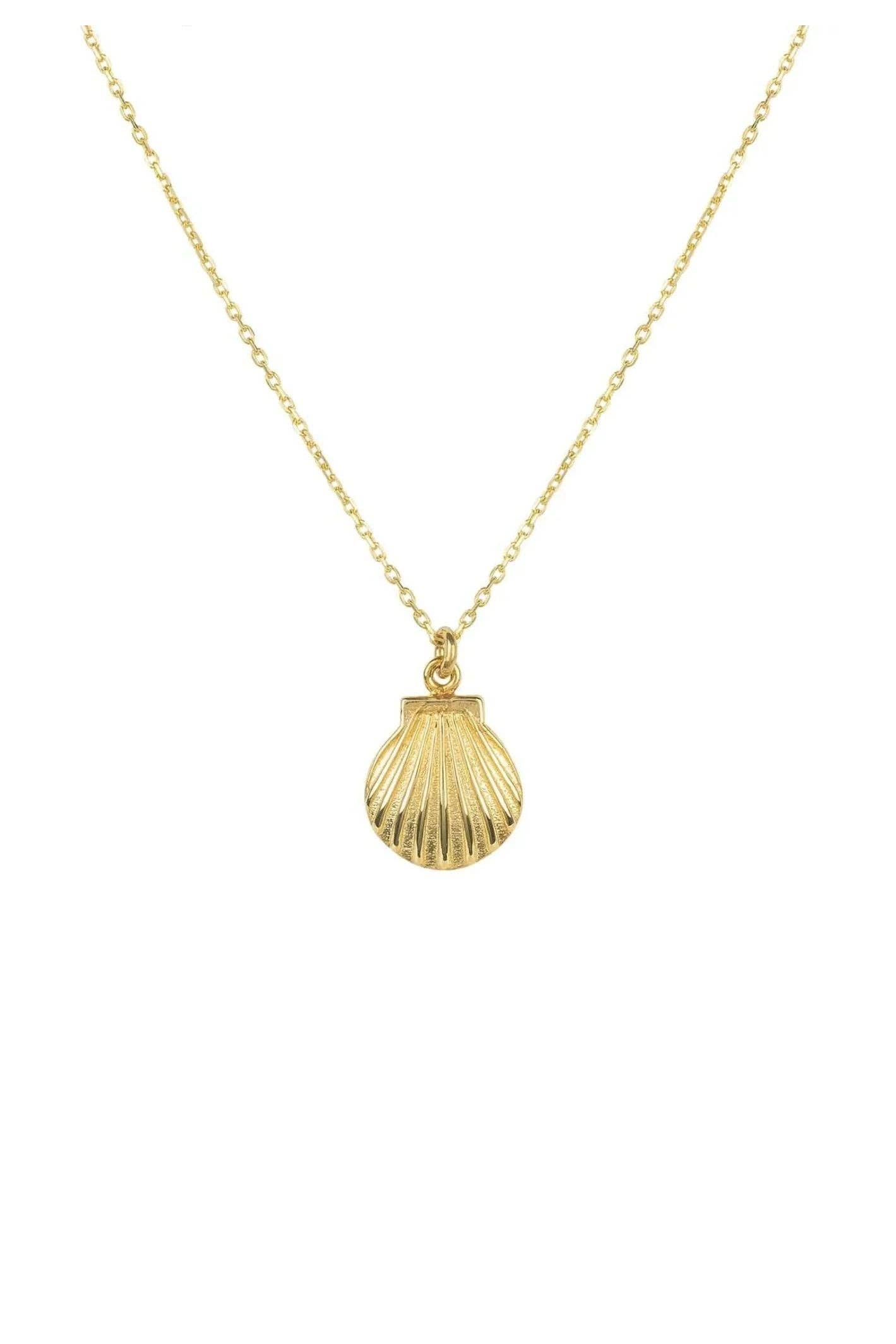 Latelita - Wholesale Halskettinghanger - Scallop Mini Shell Halsketting Goud0