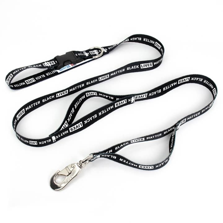 Black Lives Matter Fab Grab Leash - Made in USA - Three Handles for wholesale by Buttonsmith