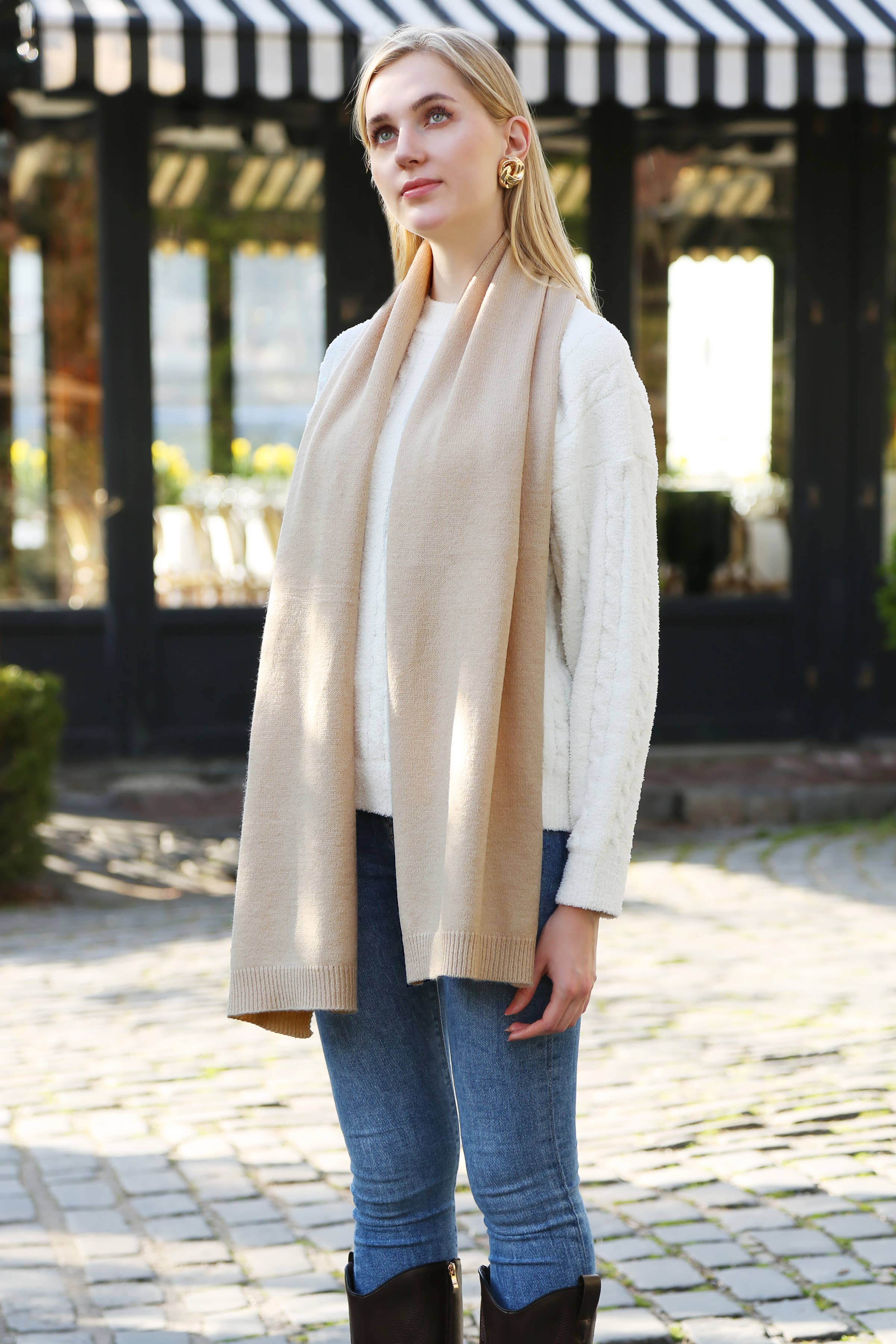 Fashion City - Wholesale Scarf - Women's - Solid Color Soft Ribbed Oblong Scarf28