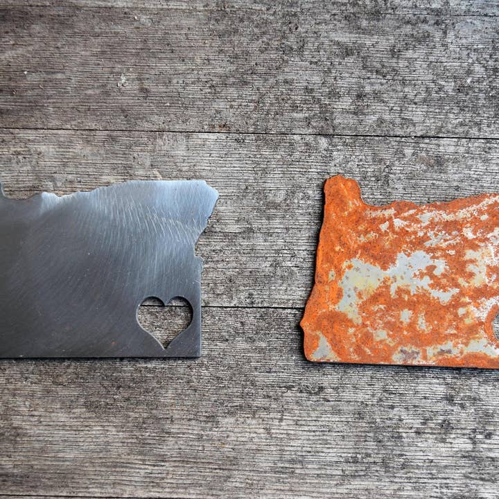 Recorte Metal Oregon Com Coração por atacado de CCR Custom Metals