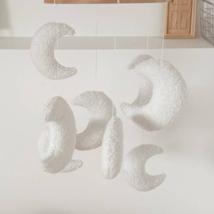 Edie & Joe - Wholesale Baby Mobile - Micro Boucle Mini Moon Mobile Nursery Decor0