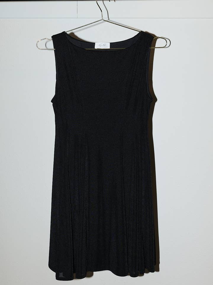 BOAT NECK VERTICAL PANEL FIT & FLARE MINI DRESS for wholesale by GILLI