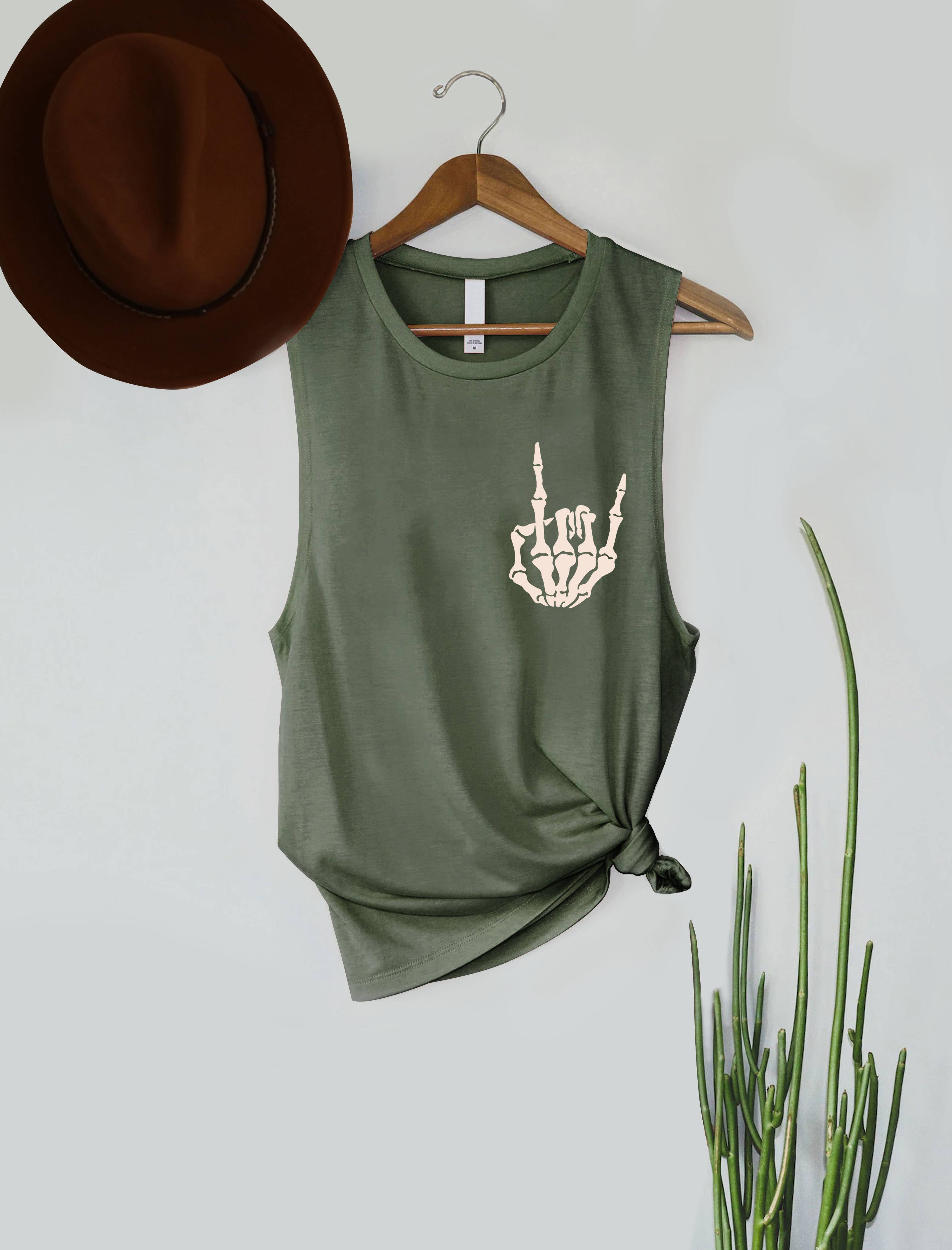 PINK NABI - Wholesale Tank Top - Women's - Halloween Skull hand4