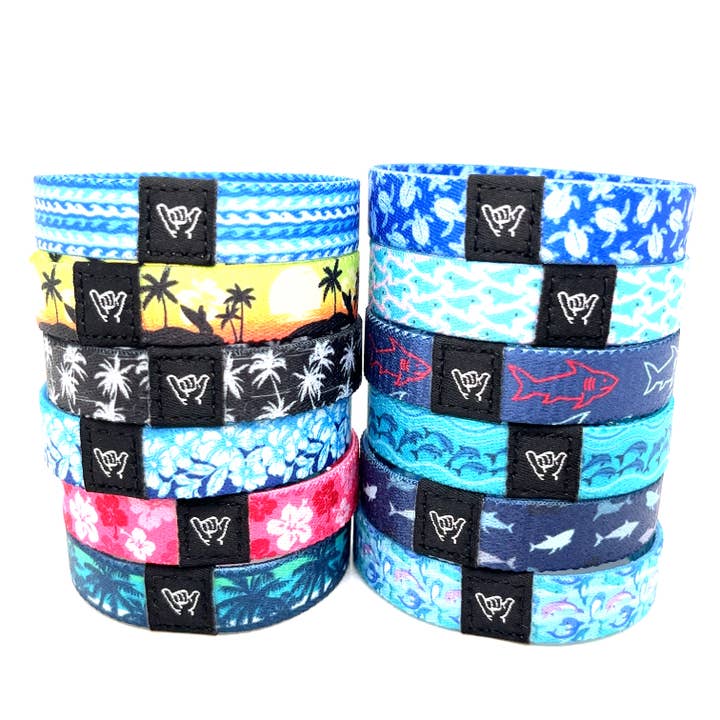 Hang Loose Bands - Vendita all'ingrosso Bracciale in tessuto/intrecciato - Assortimento da 100 pezzi della collezione Coastal