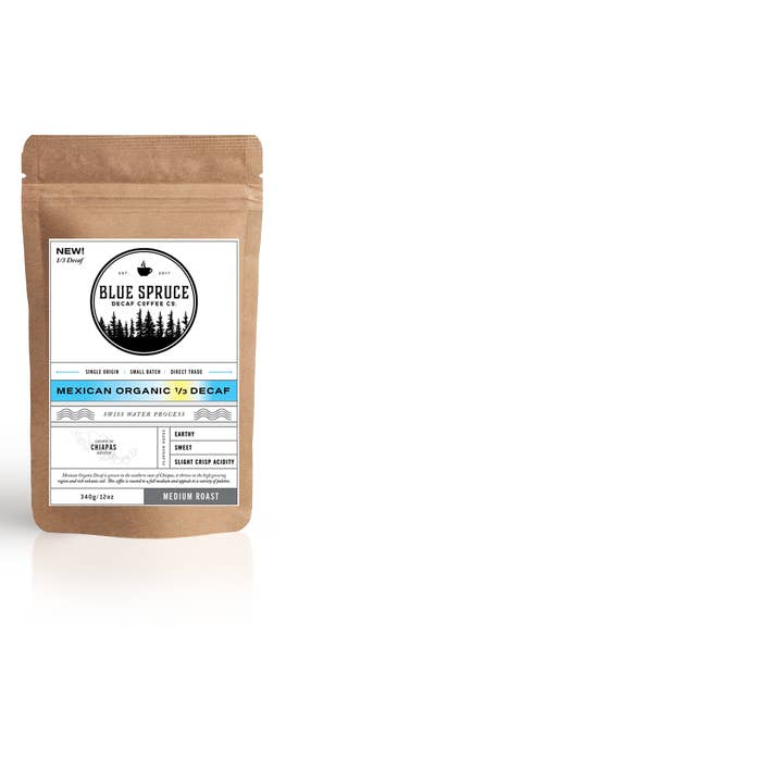 Mexican Organic 1/3 Decaf for wholesale by Blue Spruce Decaf Coffee Co.