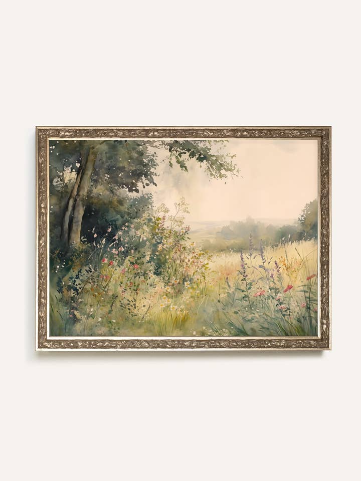 CLAIRIÈRE D’ÉTÉ, oeuvre sur toile imprimée pour la vente par Oleka Canvas