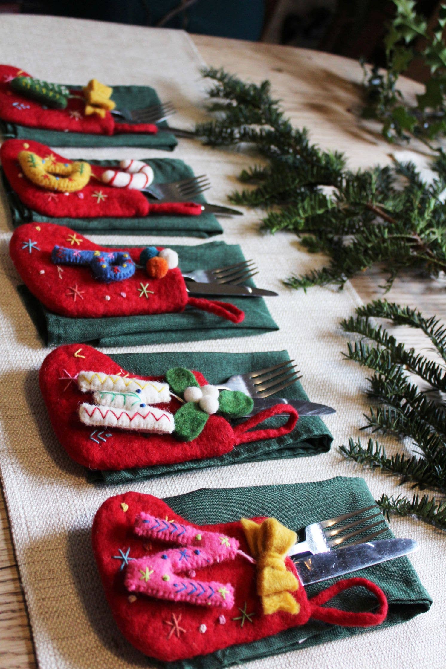 Felt So Good - Wholesale Holiday Stocking - Handmade Felt Mini Alphabet Stockings - INDIVIDUAL LETTERS5