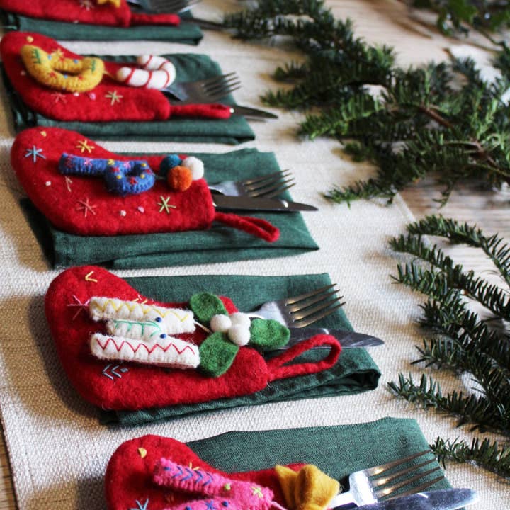 Felt So Good - Wholesale Holiday Stocking - Handmade Felt Mini Alphabet Stockings - INDIVIDUAL LETTERS5