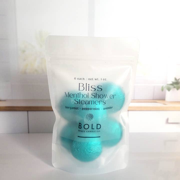 Bold Space Candle Co. - Wholesale Shower steamer/bomb - Bliss Shower Steamer β Bergamot, Peppermint & Lavender - 6pk2