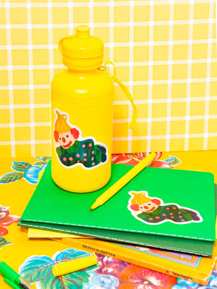 Lazy Clown Sticker for wholesale by SMO Ceramics & Stuff
