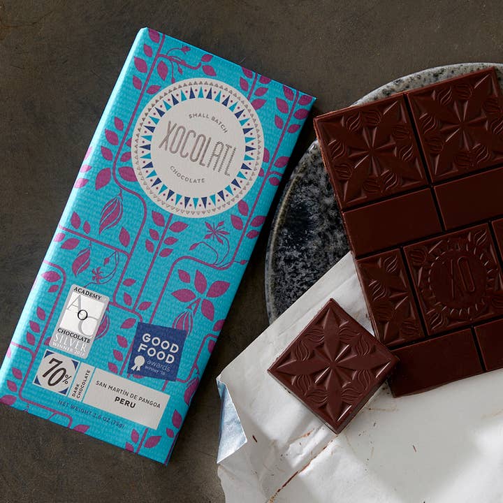 Xocolatl Small Batch Chocolate - Wholesale Chocolate Bar - San Martin de Pangoa Peru 70% Single Origin Dark Chocolate