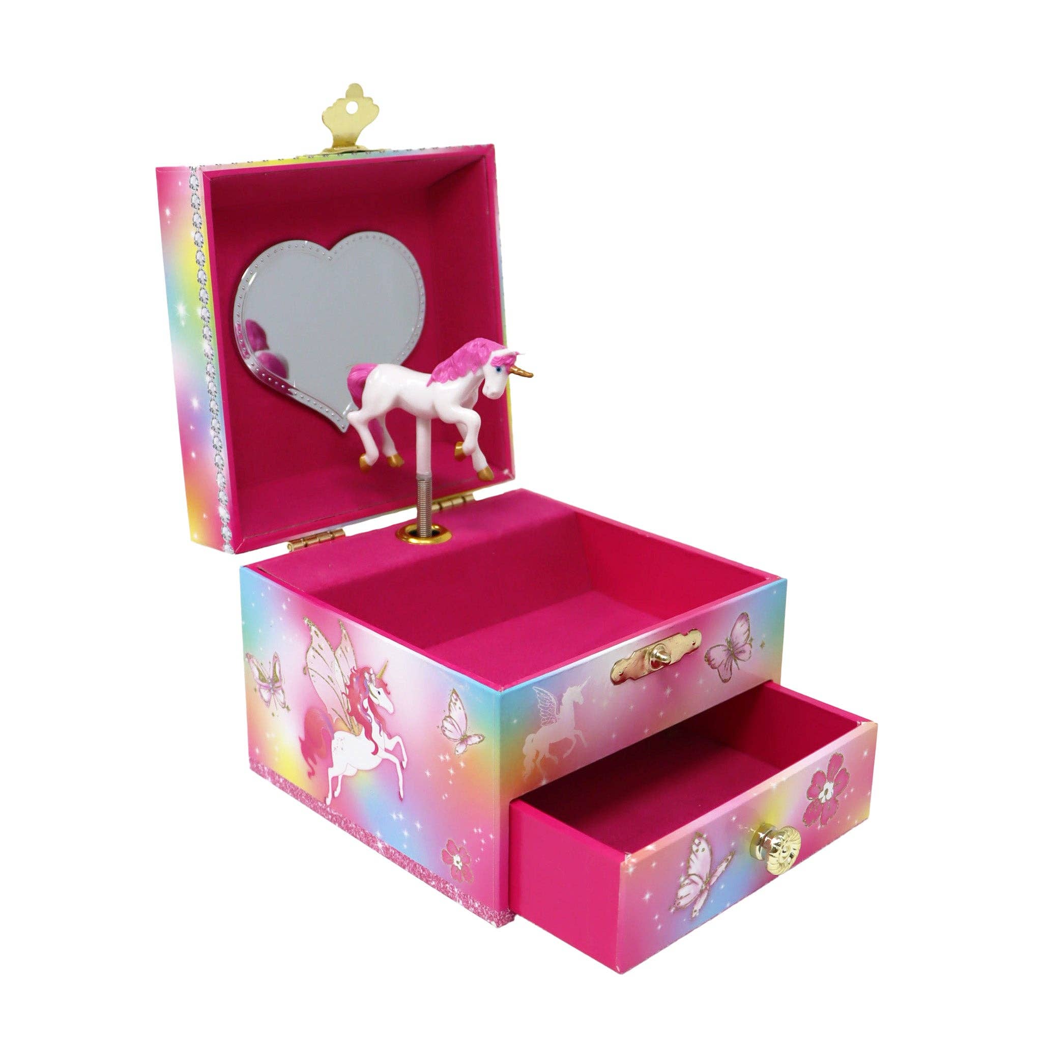 Pink Poppy USA - Wholesale Jewelry Box/Organizer - Kids - Dreamland Unicorn Small Musical Jewellery Box | Pack of 14