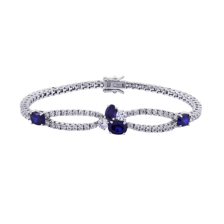 Sapphire Cluster Cocktail Bracelet for wholesale by Diamonbliss