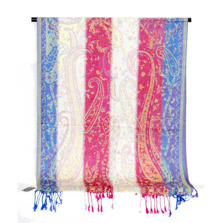 SERENITA - Wholesale Scarf - Women's - Pashmina Scarf Rainbow Color Reversible Shawl Wraps