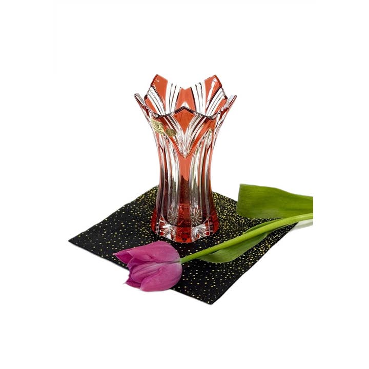 NORTH AMERICAN CRYSTAL - Wholesale Vase - 6.25" Bohemian Crystal Flower Vase AU22430 LOTOS, AURUM2