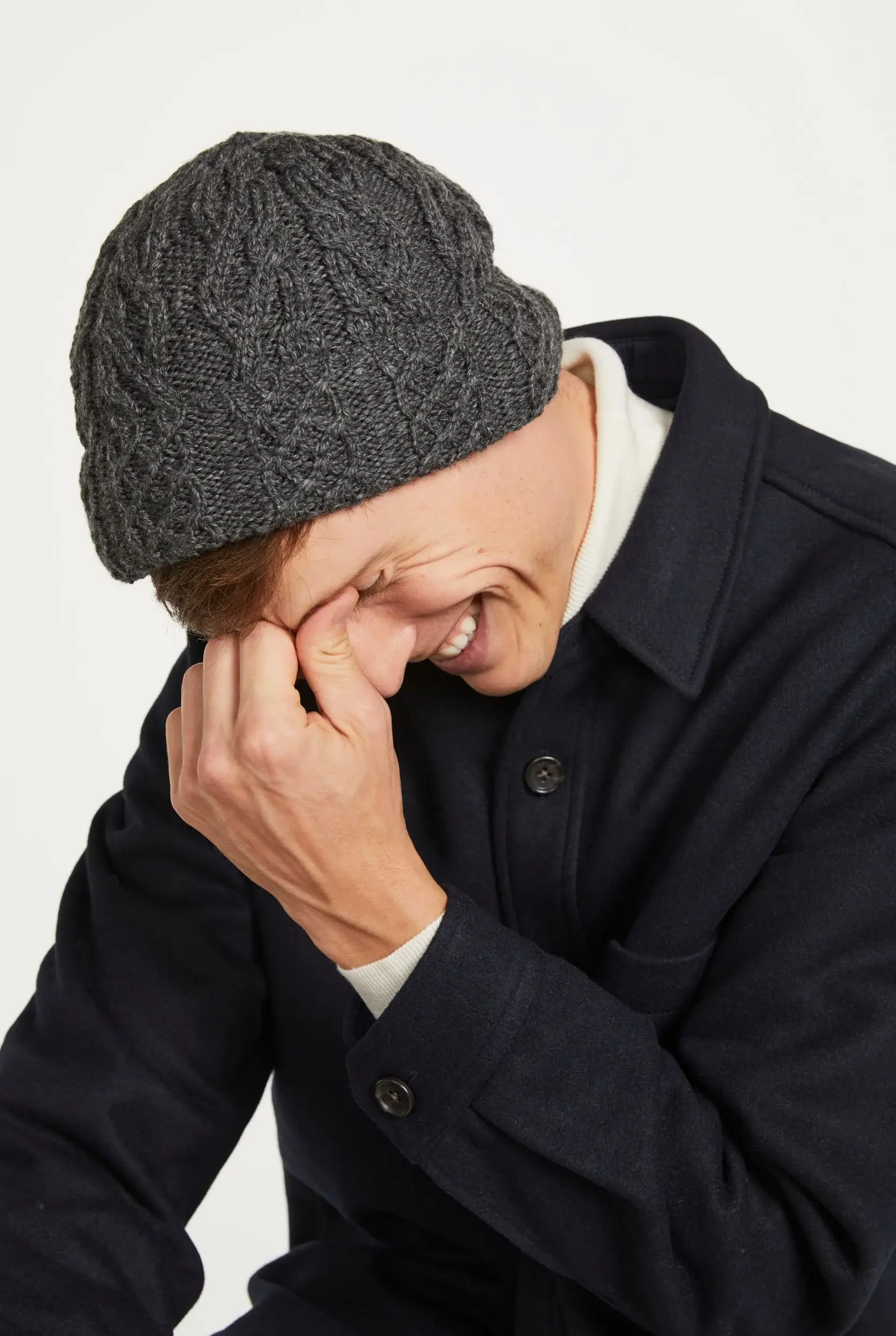 Aran Woollen Mills - Wholesale Beanie - Women's - Finlough Aran Hat -  Grey4