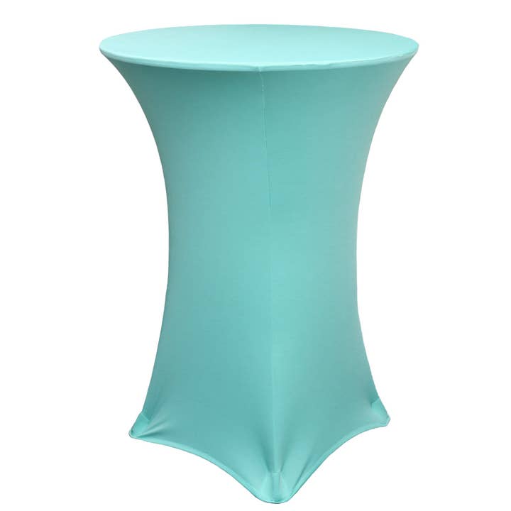YOUR CHAIR COVERS - Wholesale Tablecloth - 36 inch Highboy Cocktail Spandex Table Cover Tiffany