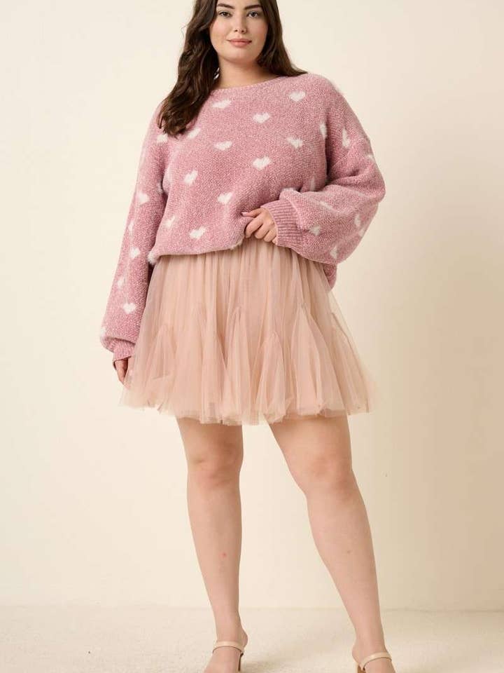 PLUS TULLE GODET DETAIL MINI SKIRT for wholesale by mittoshop