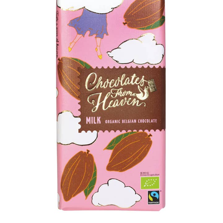 Chocolates from Heaven - Vendita all'ingrosso Barretta di cioccolato - Chocolates From Heaven Cioccolato al Latte (12 confezioni da 100 g)