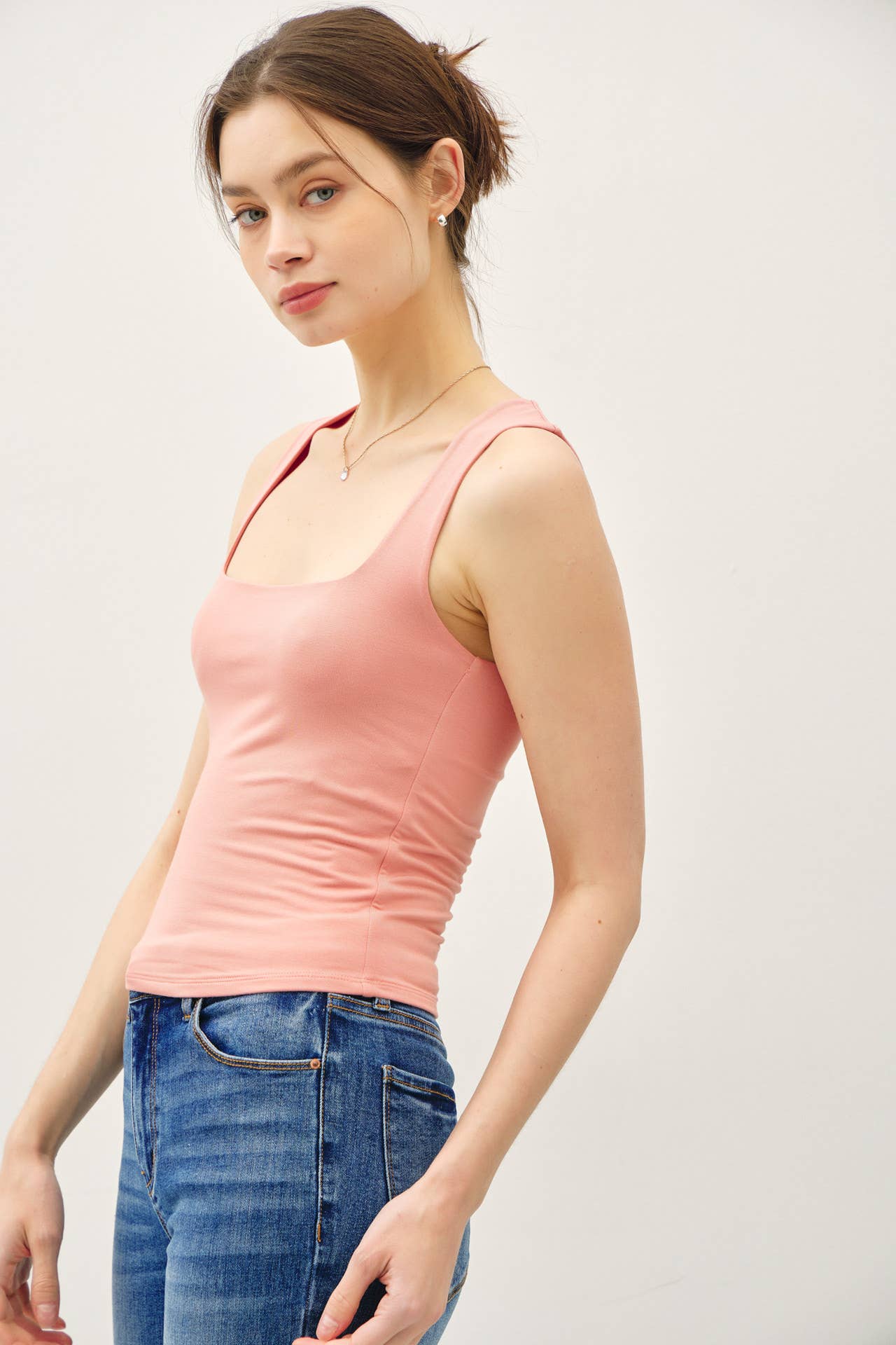 Be Cool - Wholesale Tank Top - Women's - [SOFT CORE] DOUBLE LINED SQUARE NECK TANK 18