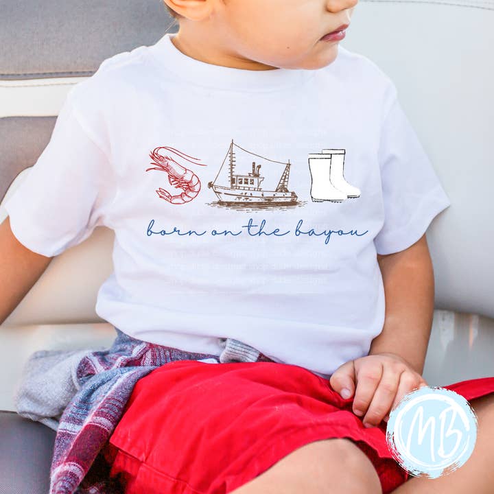 Born on the Bayou Tee for wholesale by MelonBerry
