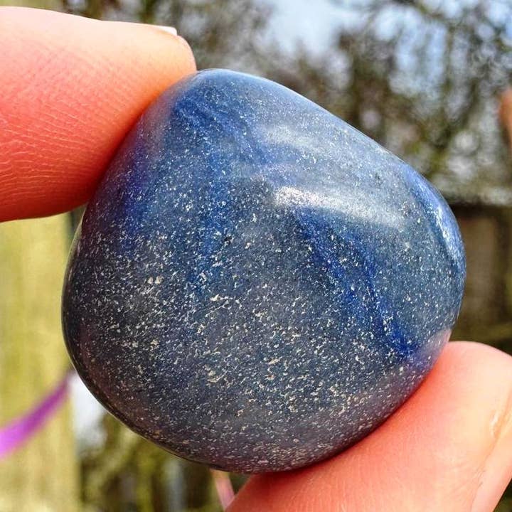 Blue aventurine tumble 15-25mm blue gems polished stone Elf for wholesale by Elf Kendal Hippies