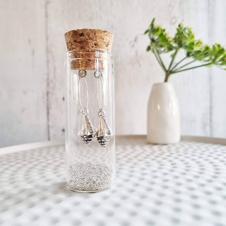 Seashell Earrings in a Bottle for wholesale by Zamsoe